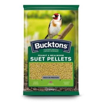 Bucktons Peanut & Mealworm Suet Pellets 12.55kg