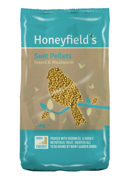 Honeyfield's Mealworm & Insect Suet Pellets 4 x 3kg