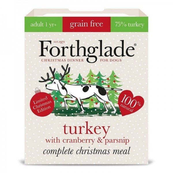 Forthglade Xmas Adult Complete Turkey, Cranberry & Parsnip Trays 7 x 395g