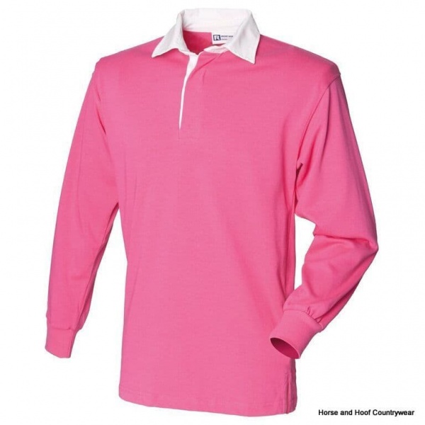 Front Row & Co Long Sleeve Plain Rugby Shirt