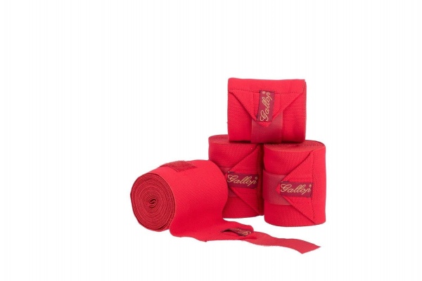 Gallop Elasticated Bandages - Red