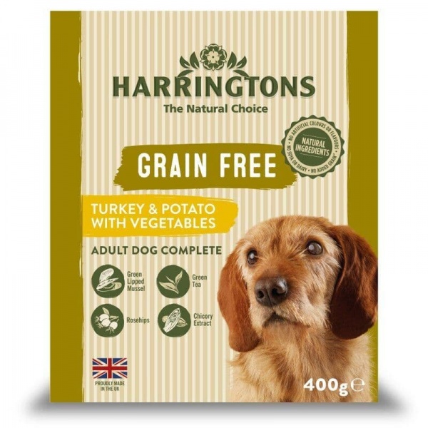 Harringtons Wet Turkey & Potato Dog Food Trays 8 x 400g
