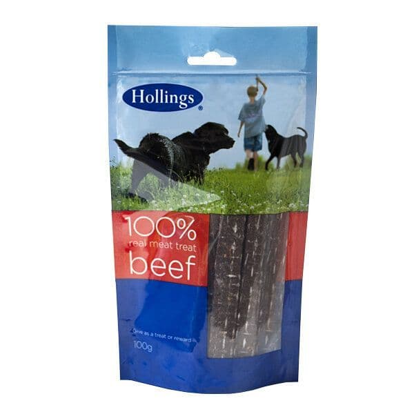 Hollings 100% Meat Dog Treats Beef 12 x 100g