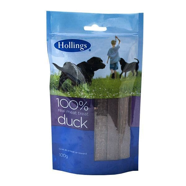 Hollings 100% Meat Dog Treats Duck 12 x 100g