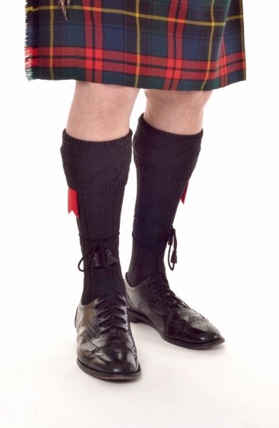 House Of Cheviot Men's Glencoe Classic Highland Kilt Hose - Ecru