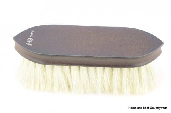 HySHINE Deluxe Goat Hair Wooden Dandy Brush
