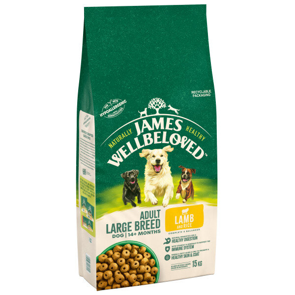 James Wellbeloved Large Breed Lamb & Rice Dog Food 15kg