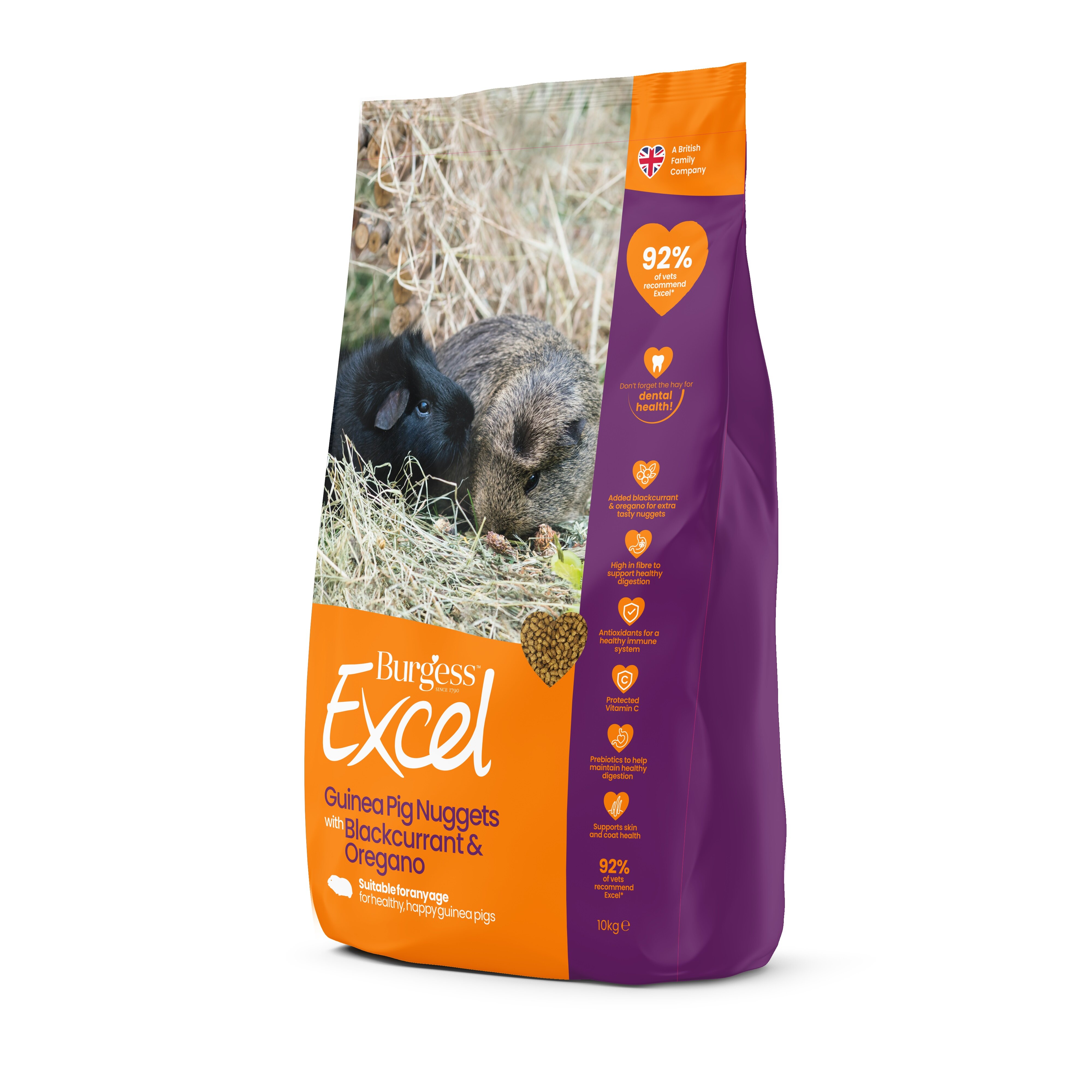 Burgess Excel Guinea Pig Nuggets Blackcurrant & Oregano 10kg