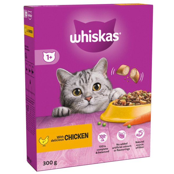 Whiskas Dry 1+ Adult Chicken 6 x 300g