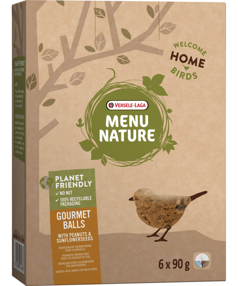 Versele Laga Menu Nature Gourmet Balls with Peanuts & Sunflower Seeds No Nets 6 x 90g