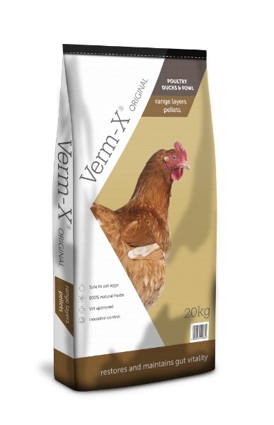 Verm X Layers Pellets with Verm-X Poultry Food 20kg