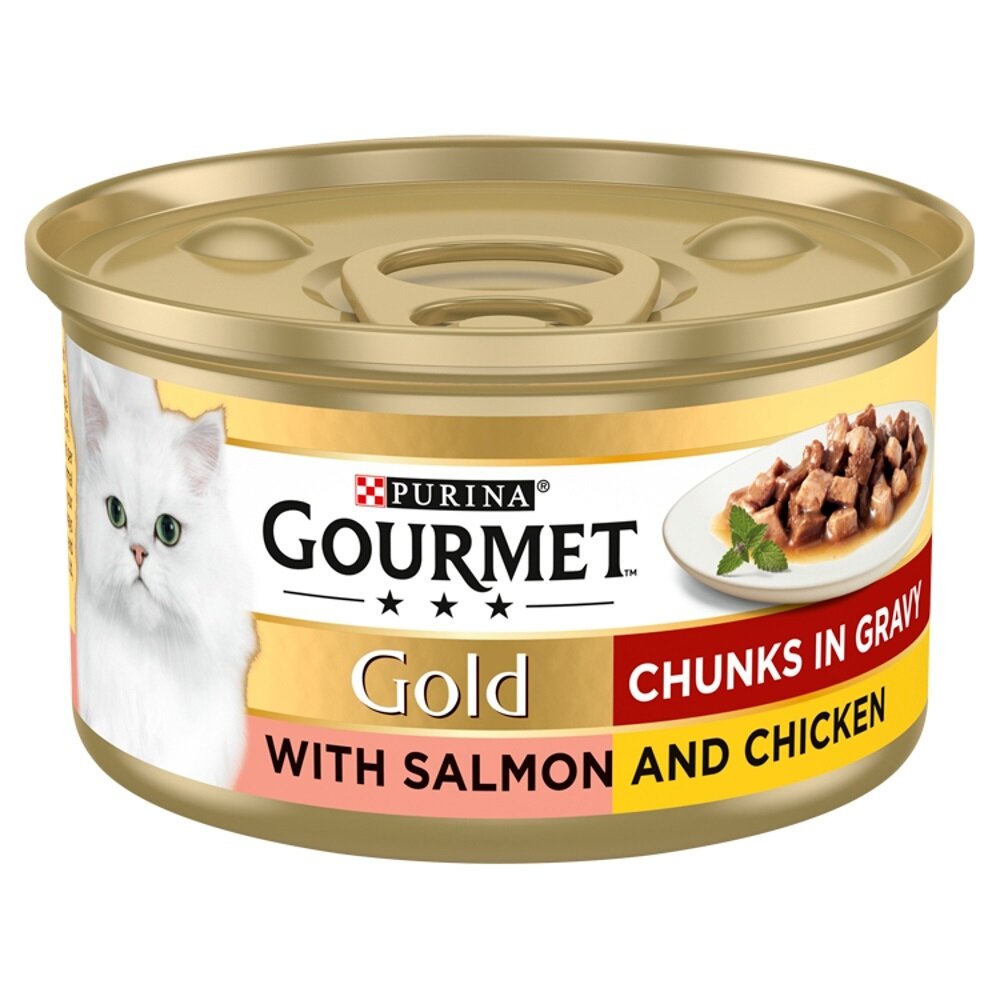 Gourmet Gold Salmon & Chicken in Gravy Cat Food 12 x 85g