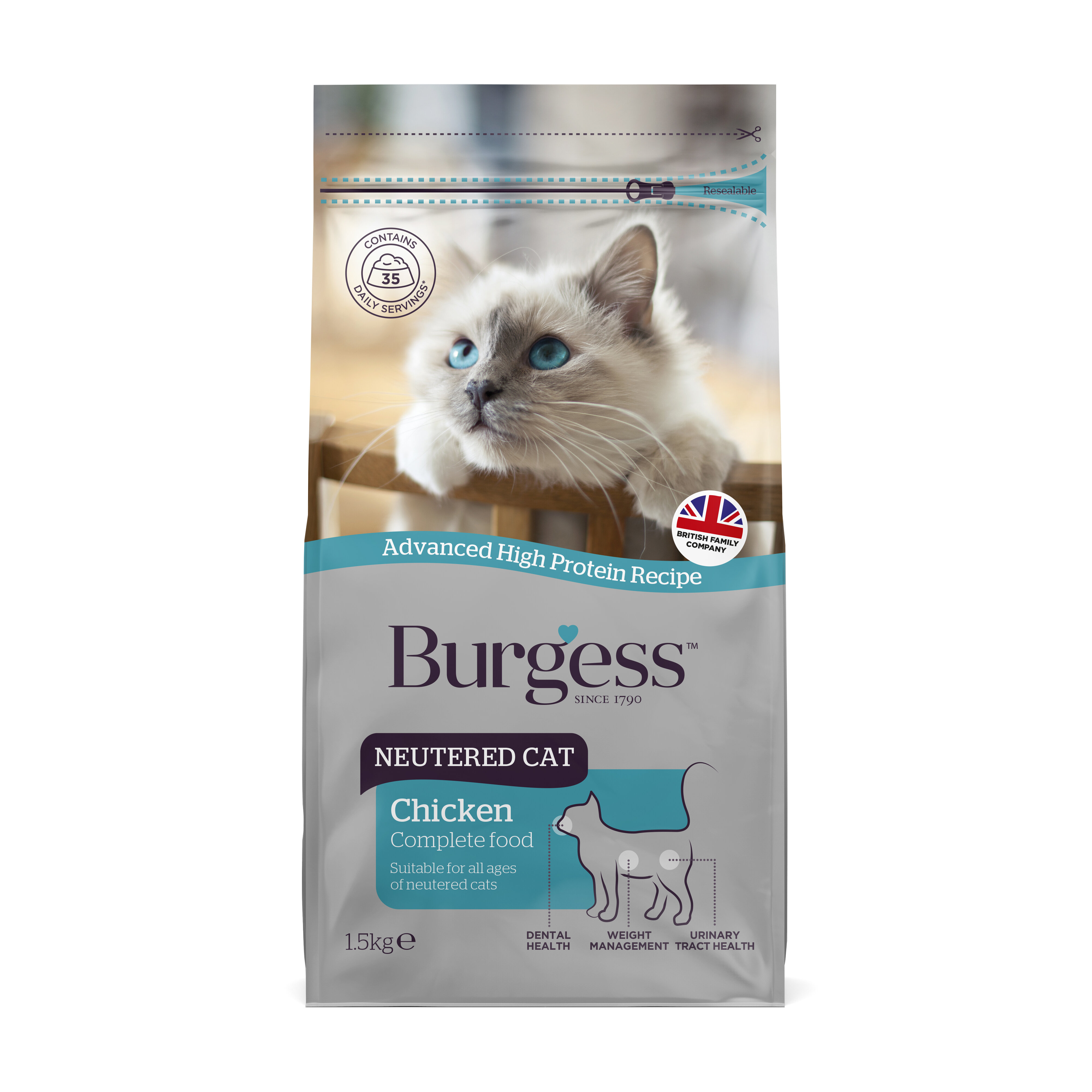 Burgess Neutered Cat Chicken 1.5kg