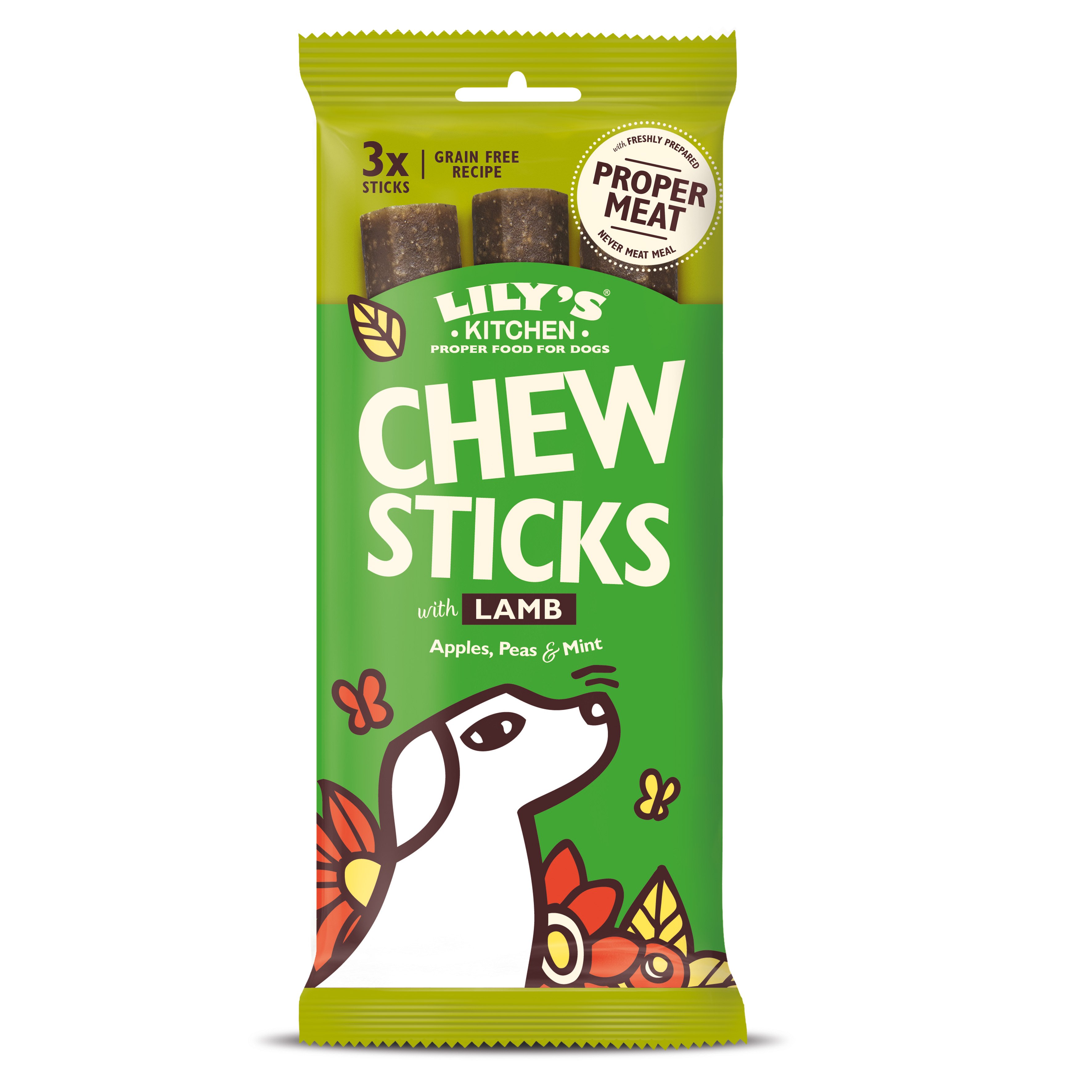 Lily's Kitchen Chew Sticks with Lamb 3 Sticks 10 x 120g