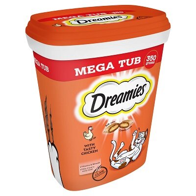 Dreamies Chicken Cat Treats Mega Tub 2 x 350g