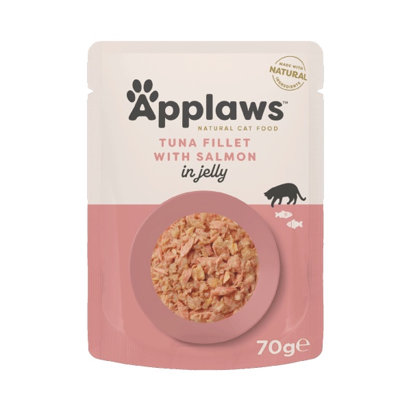 Applaws Cat Tuna Fillet with Salmon in Jelly Pouches 16 x 70g