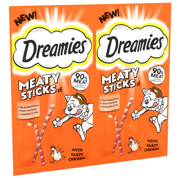 Dreamies Meaty Sticks Chicken Cat Treats 14 x 30g