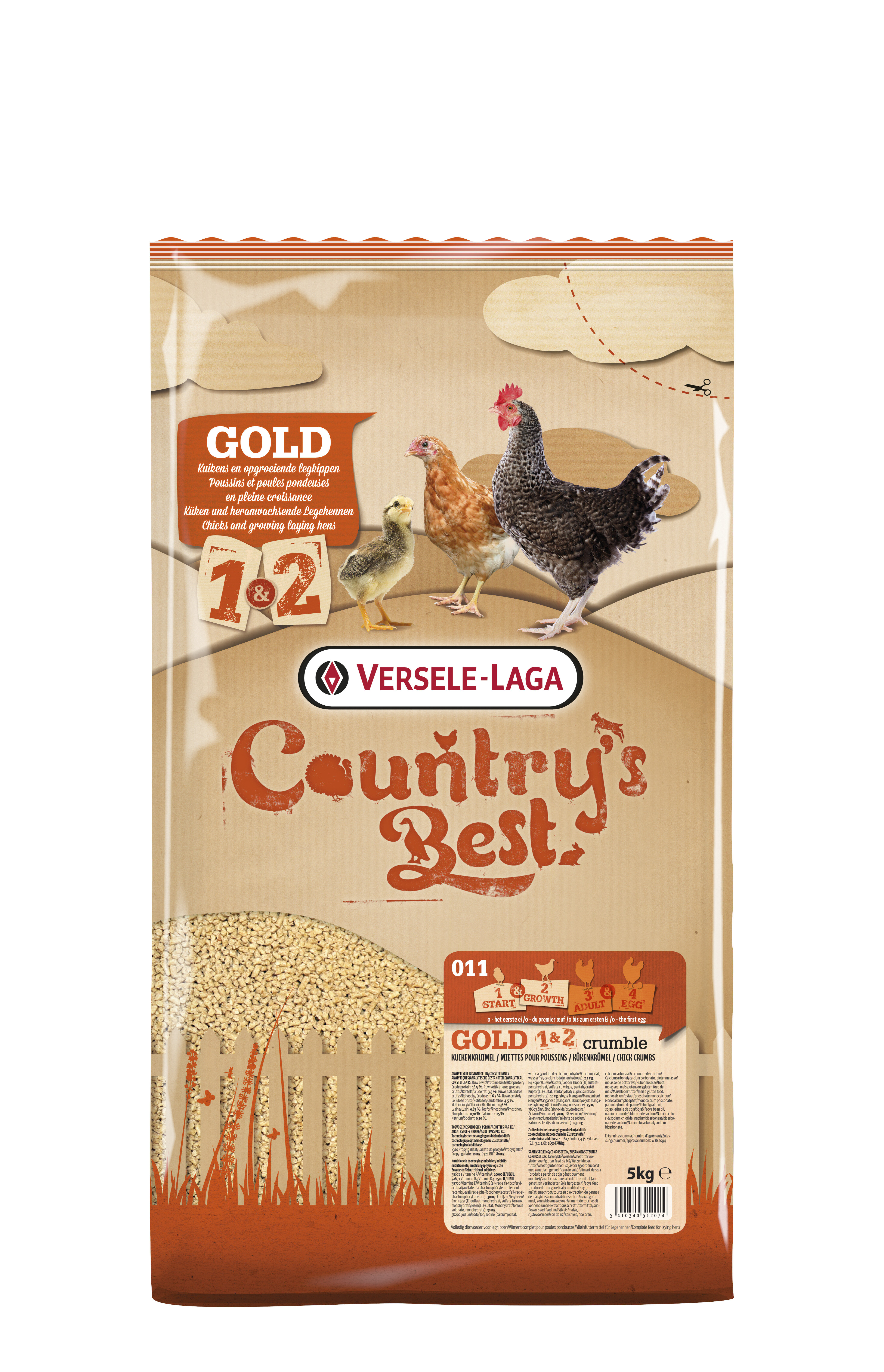 Versele Laga Country's Best Gold 1 & 2 Poultry Crumble 5kg