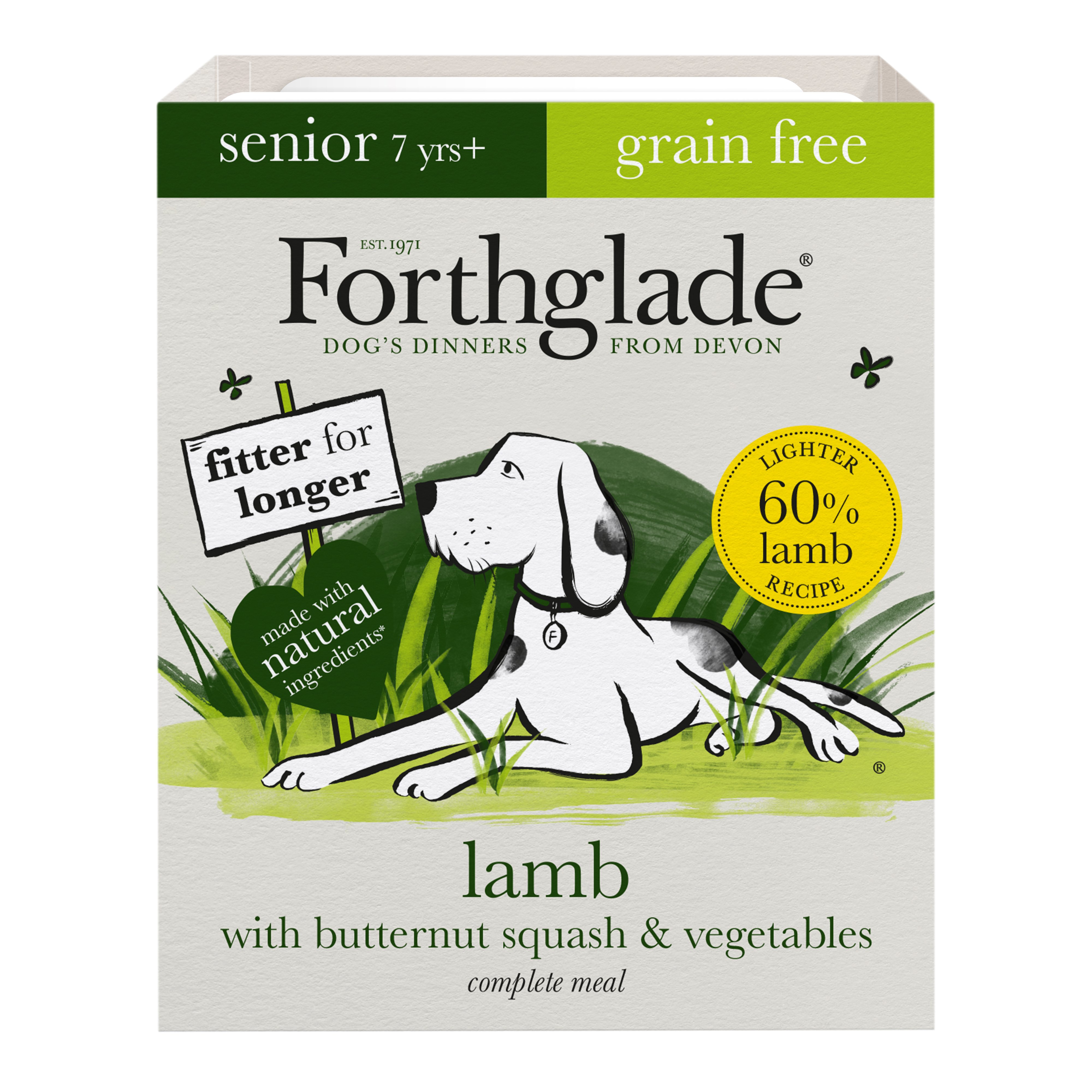 Forthglade Senior Complete Grain Free Lamb Butter Squash & Veg Trays 18 x 395g