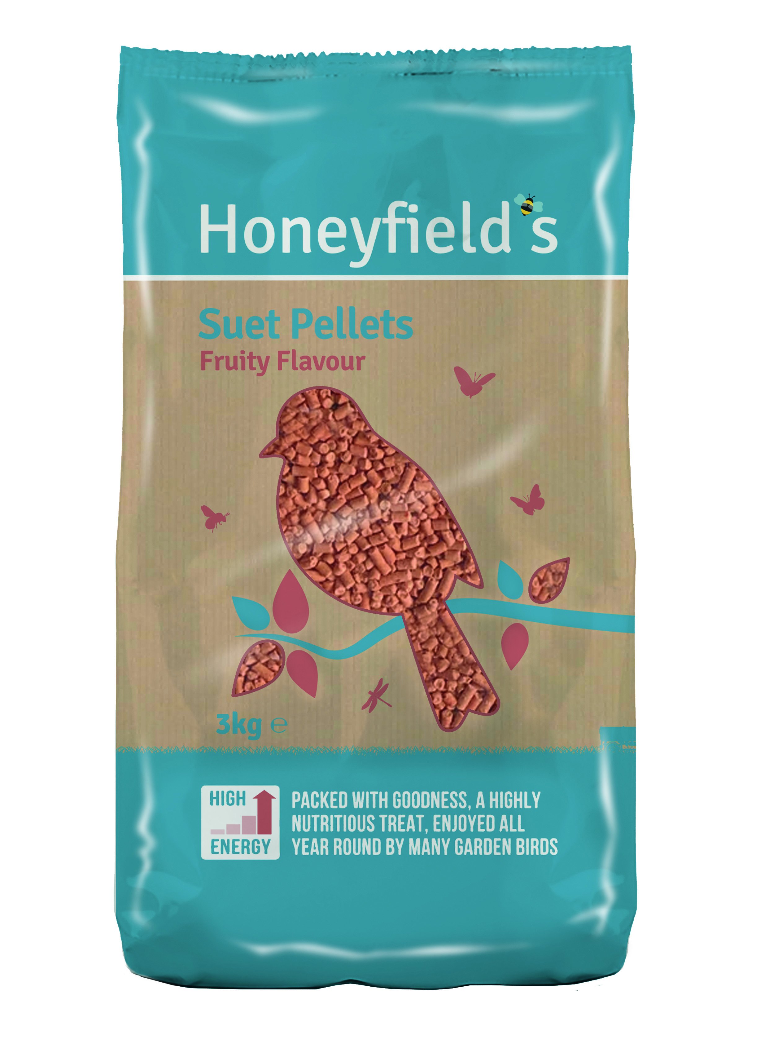 Honeyfield's Fruity Flavour Suet Pellets 4 x 3kg