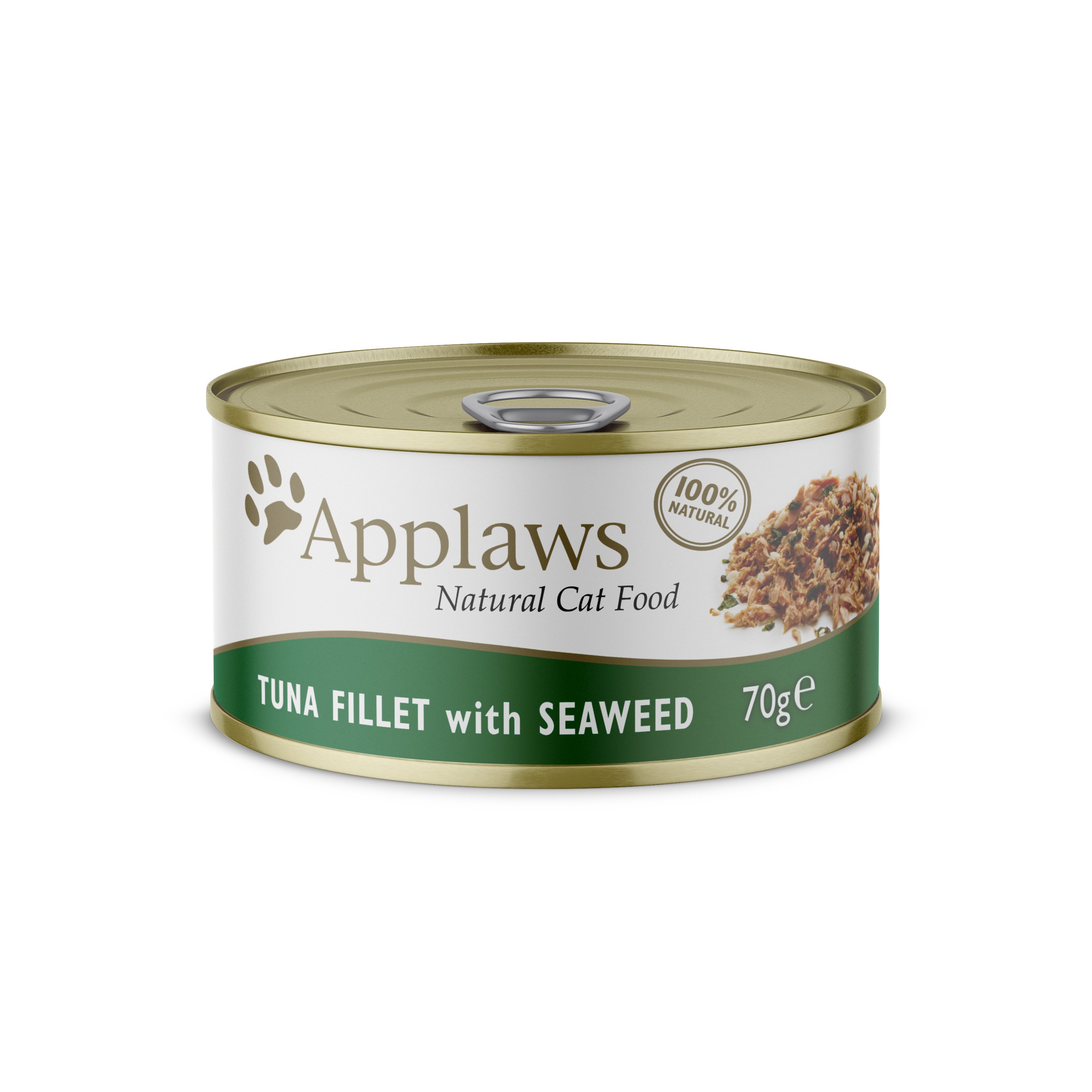 Applaws Cat Tuna Fillet with Seaweed in Broth Tins 24 x 70g