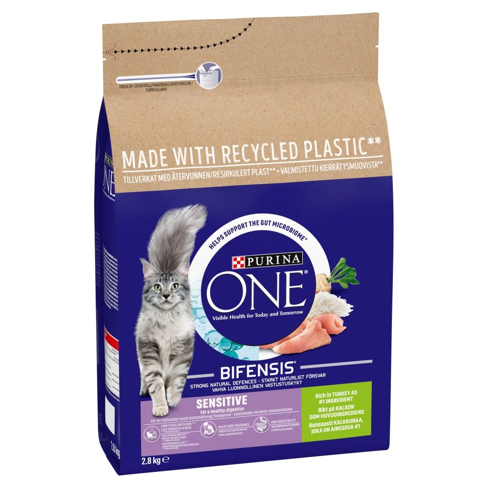 Purina One Adult Sensitive Cat Turkey 2.8kg