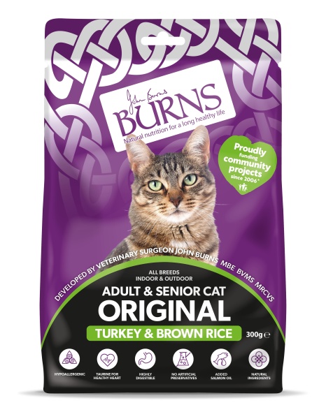 Burns Adult & Senior Cat Original Turkey & Brown Rice 300g