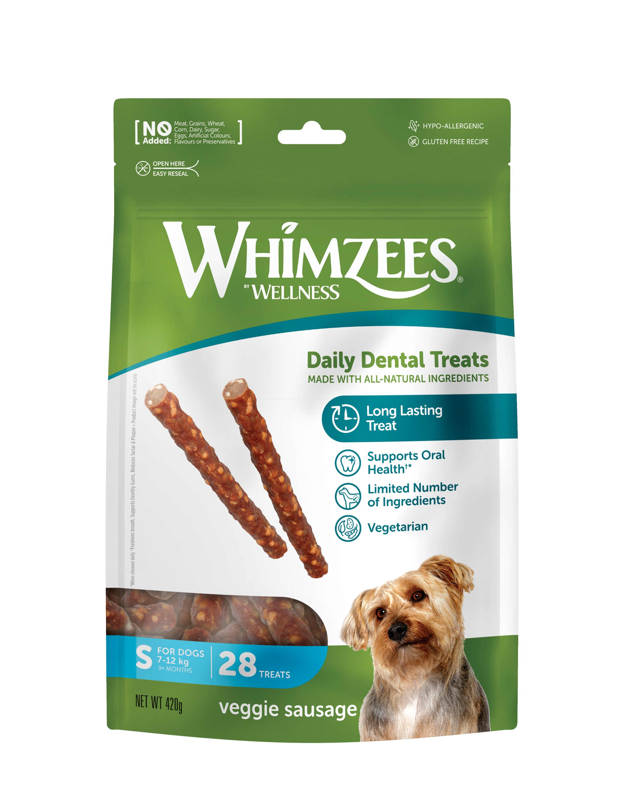 Whimzees Veggie Sausages Small 28 pack x 6