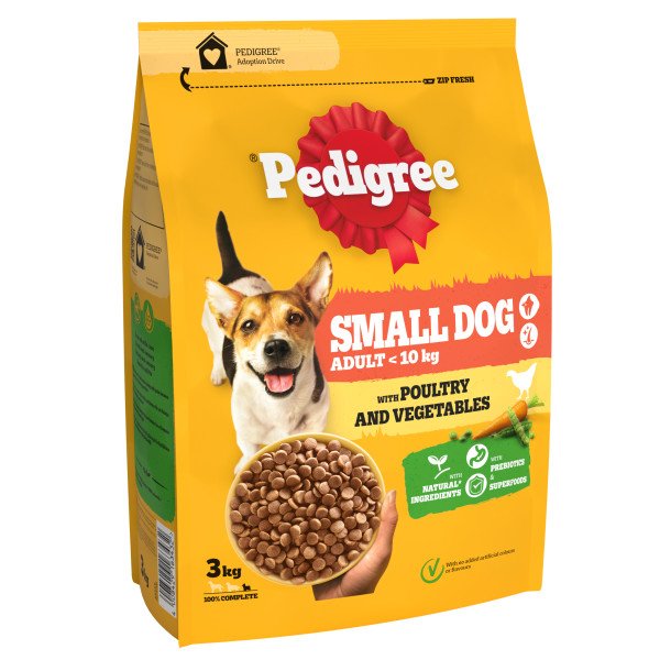 Pedigree Adult Complete Small Poultry & Veg 3 x 3kg