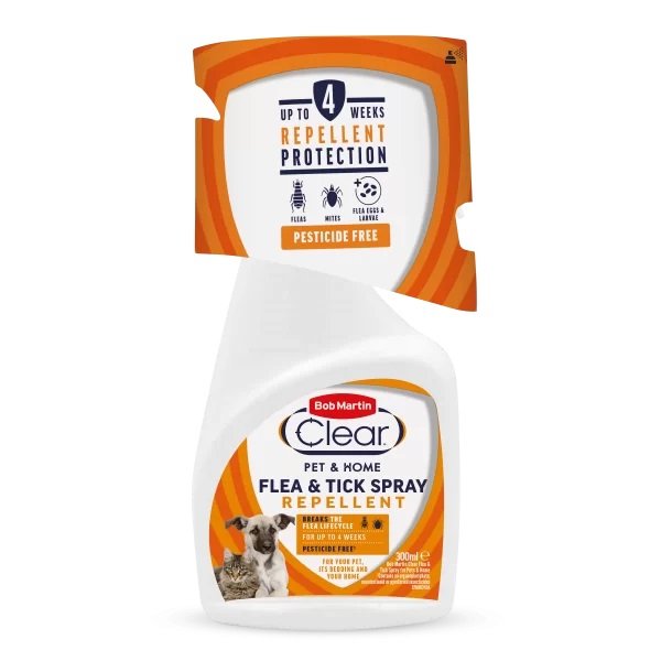 Bob Martin Clear Pet & Home Flea & Tick Spray Repellent 300ml x 6