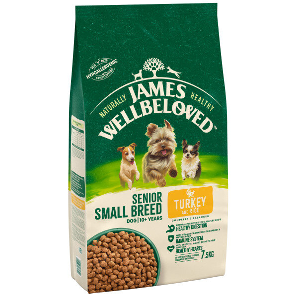 James Wellbeloved Turkey & Rice Small Senior Dog Food 7.5kg