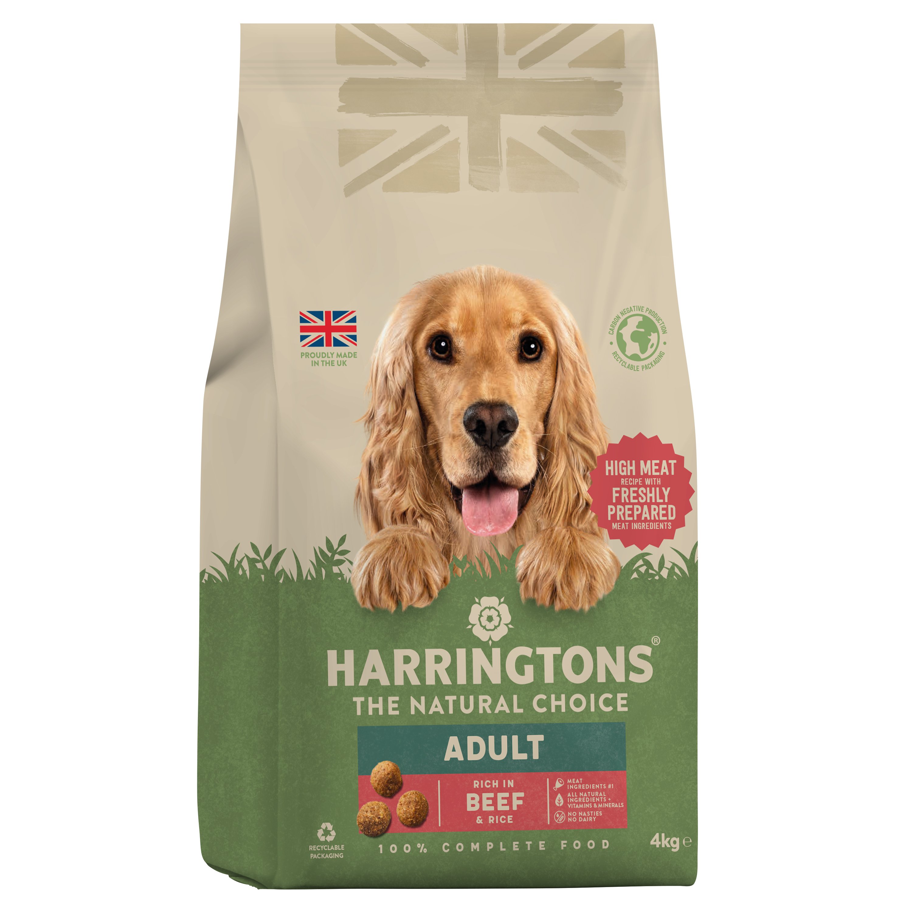 Harringtons Adult rich in Beef & Rice 3 x 4kg