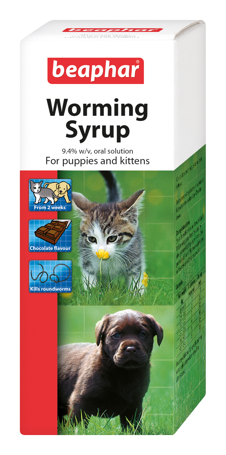 Beaphar Worming Syrup for Puppies & Kittens 45ml x 6