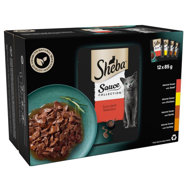 Sheba Sauce Collection Mixed Succulent in Gravy 4 x 12 x 85g