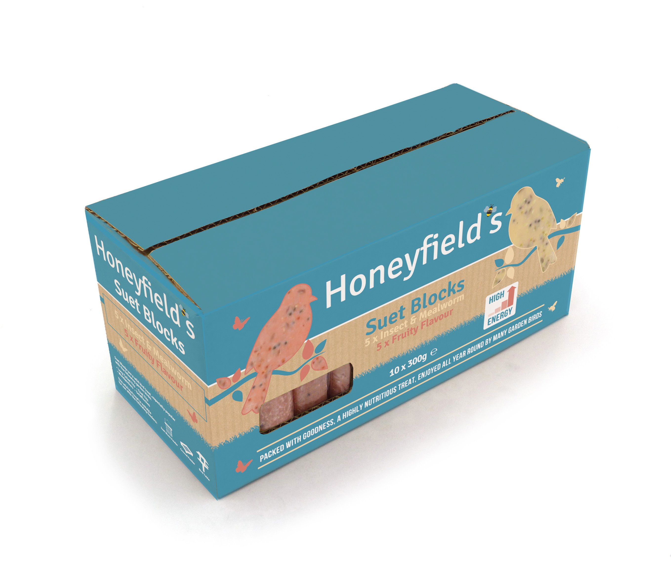 Honeyfield's Mixed Suet Blocks 10 x 300g