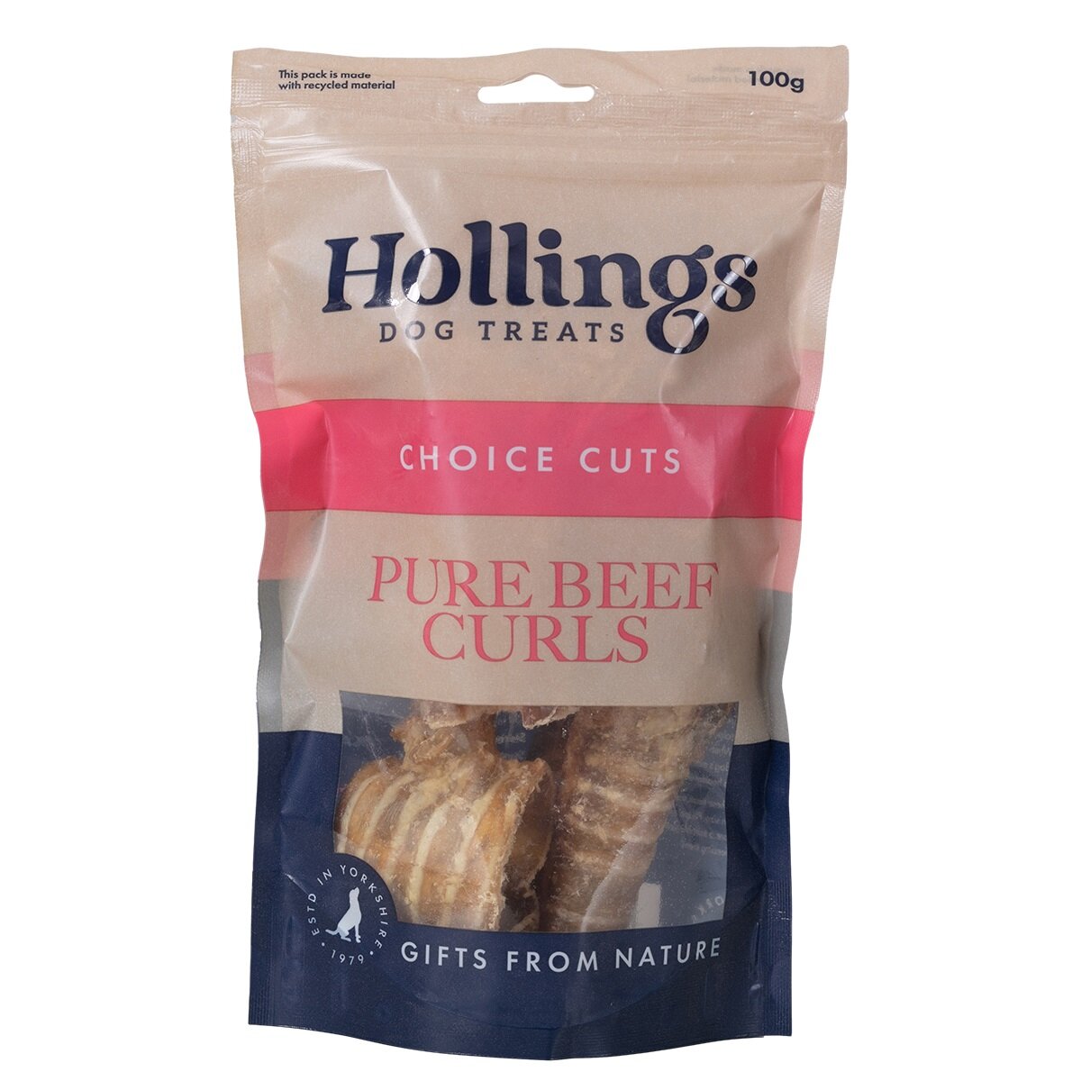 Hollings Beef Curls Display Box 8 x 100g