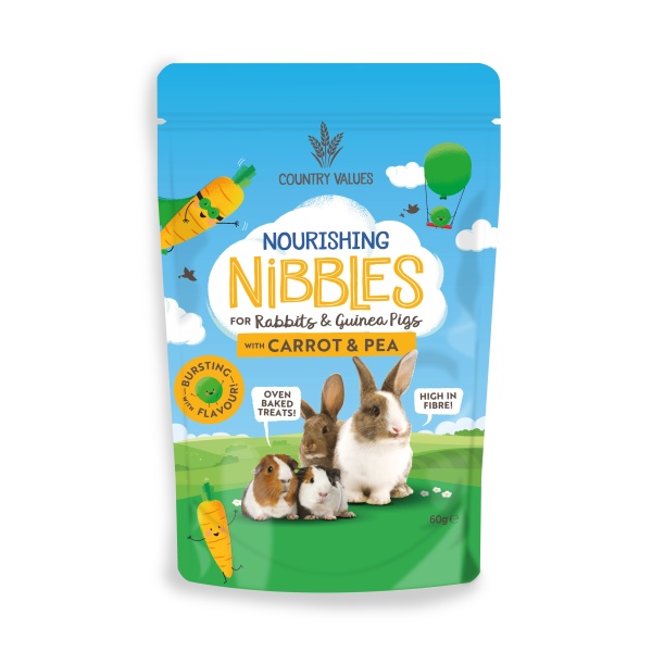 Country Value Nibbles Carrot & Pea Treats 8x60g