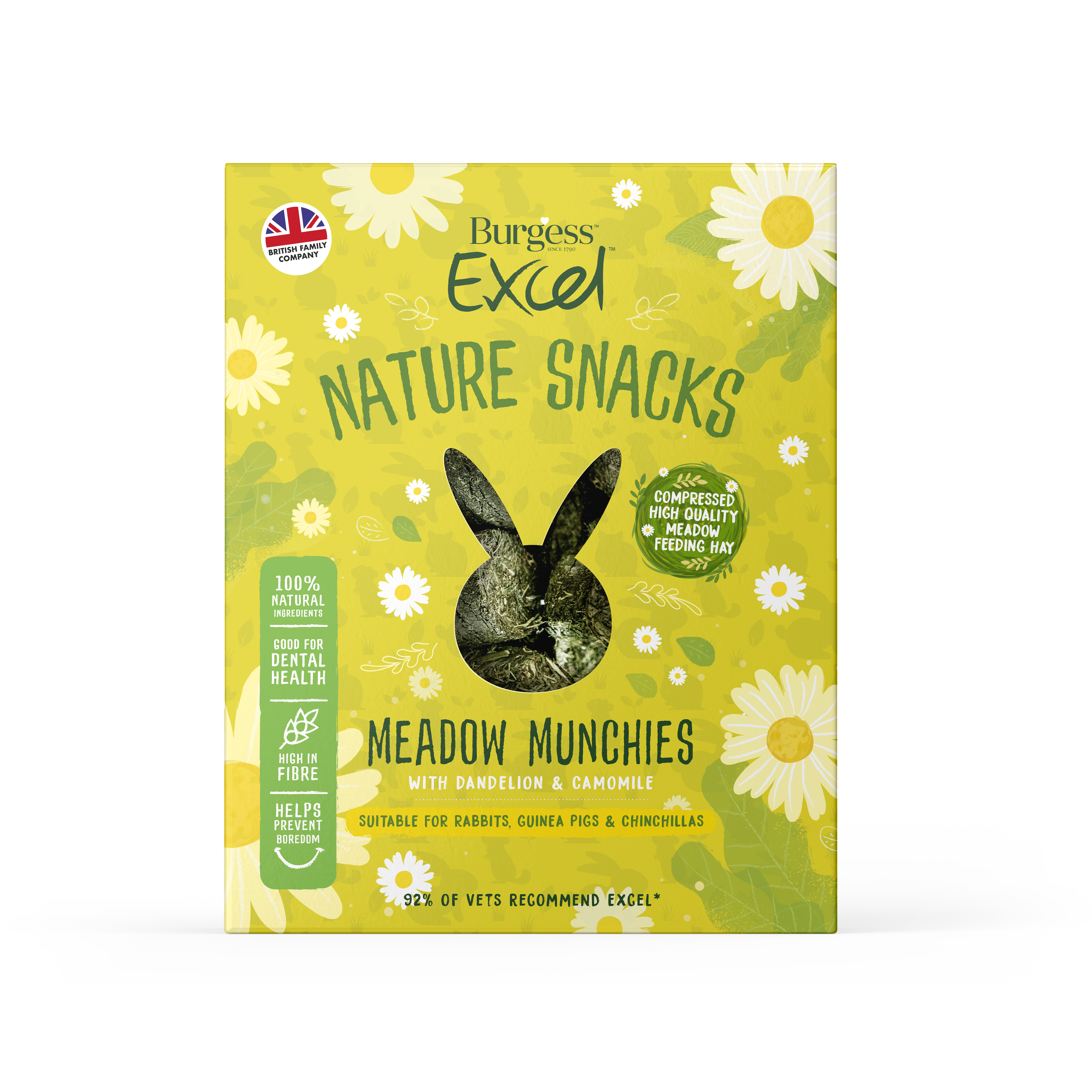 Burgess Excel Nature Snacks Meadow Munchies 4 x 1kg