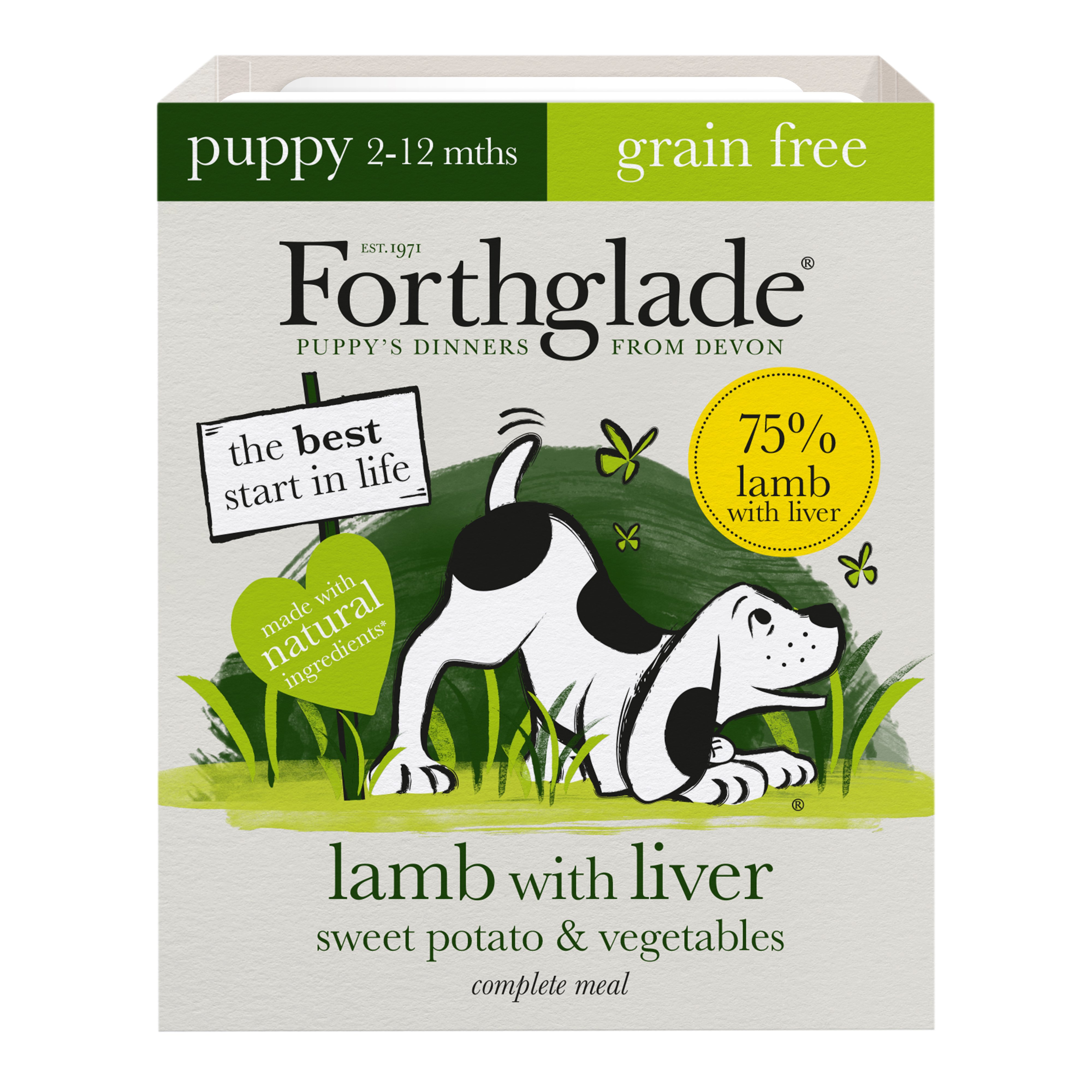 Forthglade Puppy Complete Grain Free Lamb with Liver & Veg Trays 18 x 395g