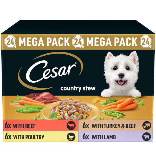 Cesar Country Stew Mixed Selection in Gravy Mega Pack 24 x 150g