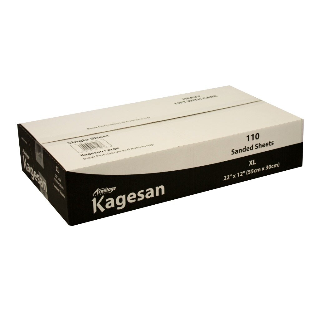 Kagesan Bulk Sand Sheets XLarge 55 x 30cm x 110 Sheets x 2 Black Boxes