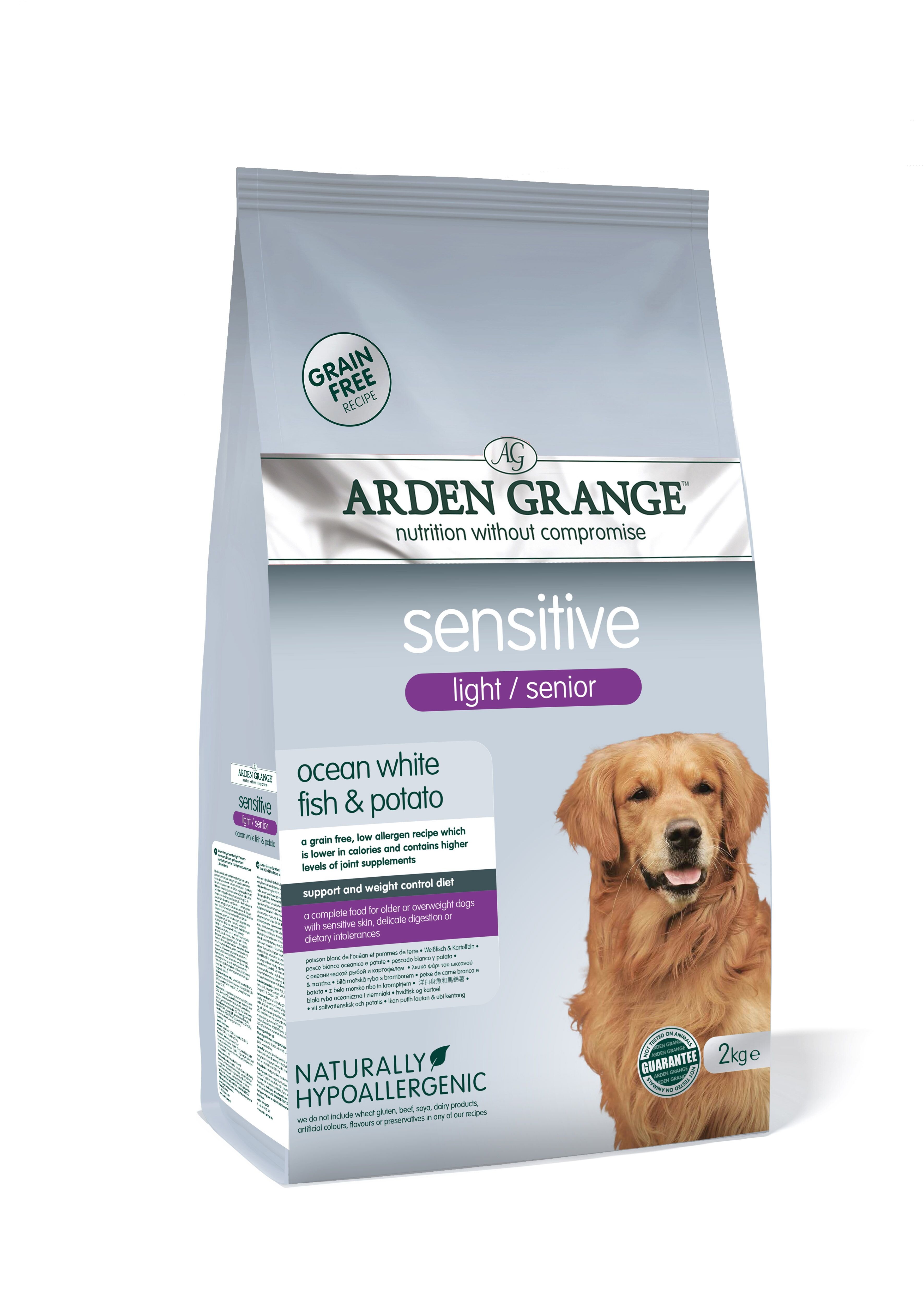 Arden Grange White Fish & Potato Sensitive Senior/Light Dog Food