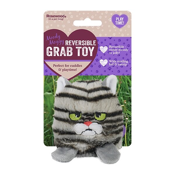 Rosewood Moody Moggy Reversible Grab Toy x 4