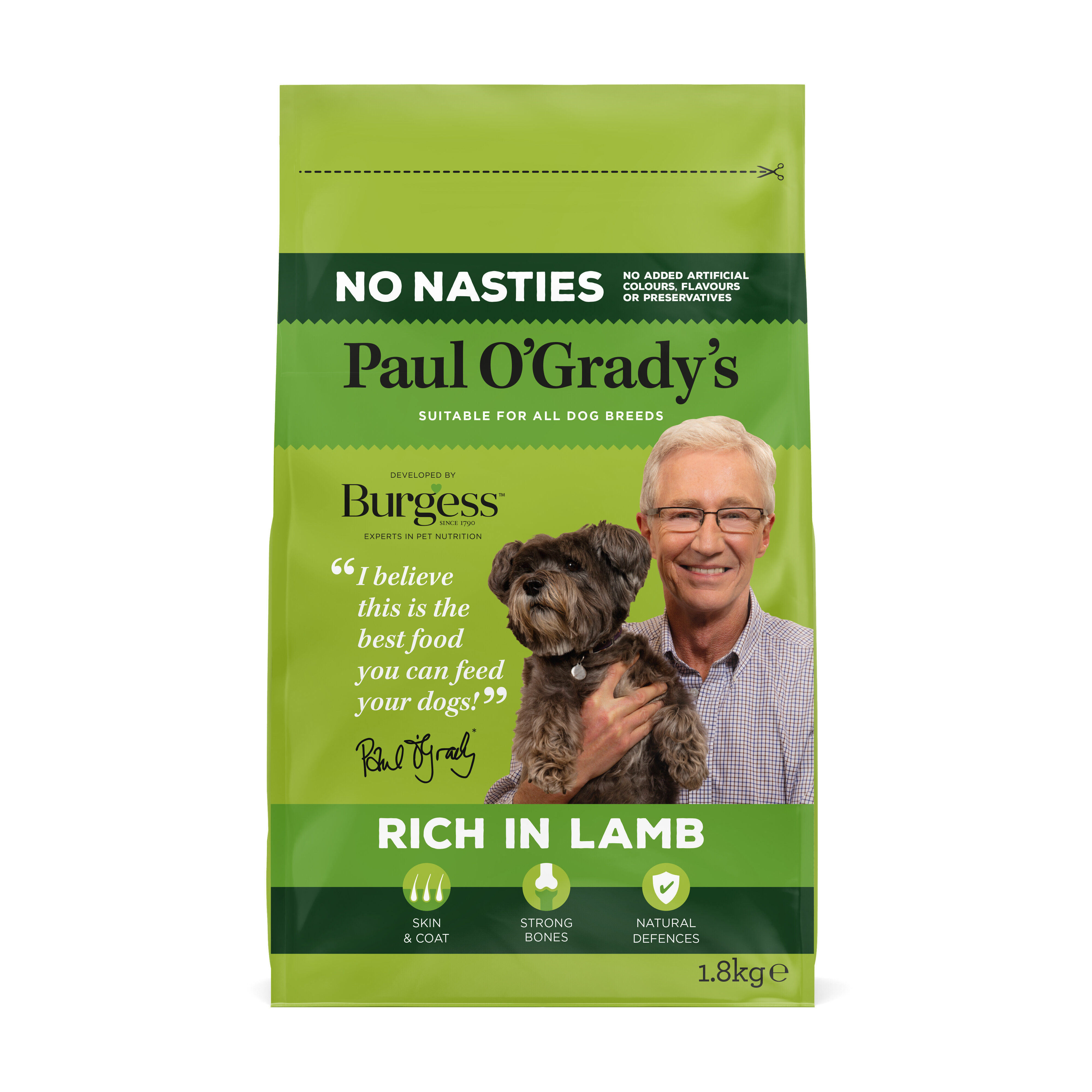 Paul O'Grady Adult No Nasties Rich in Lamb 4 x 1.8kg