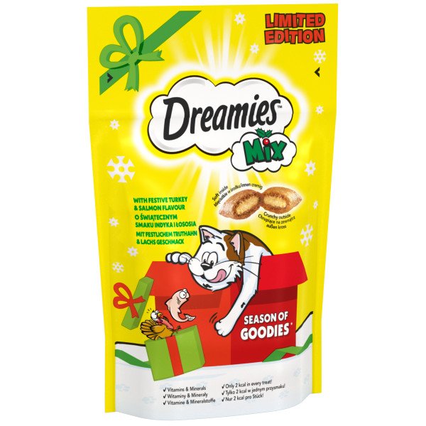 Dreamies Xmas Mix Salmon & Turkey 8 x 60g