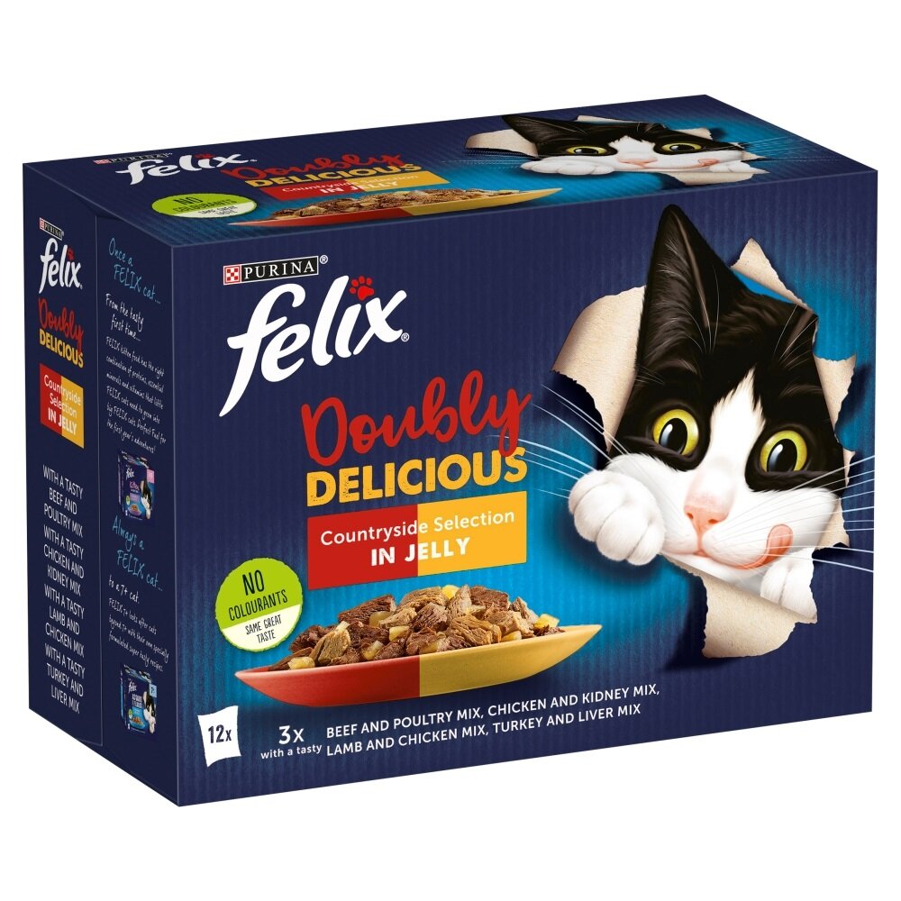 Felix Doubly Delicious Countryside Selection in Jelly 4 x 12 x 100g