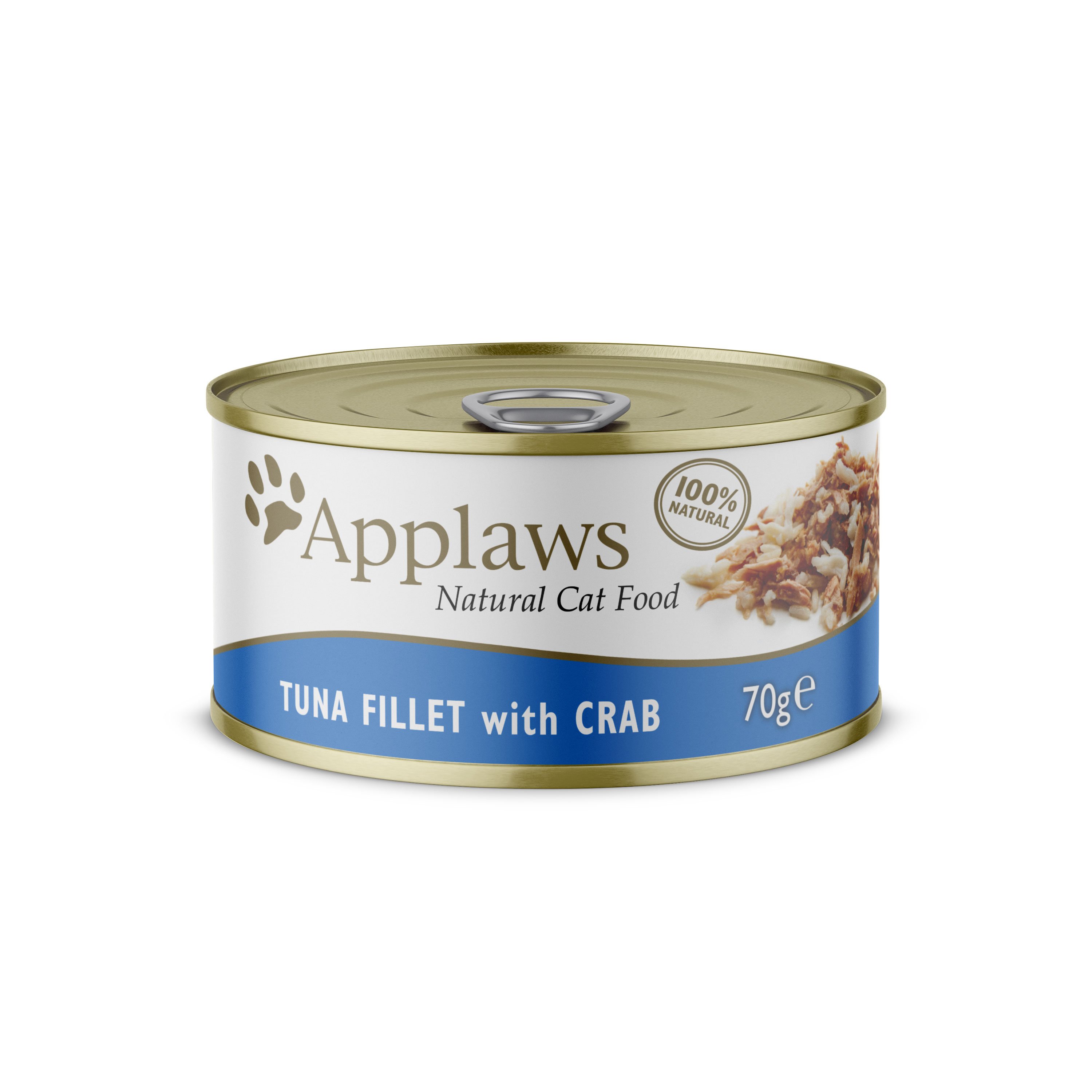 Applaws Cat Tuna Fillet with Crab in Broth Tins 24 x 70g