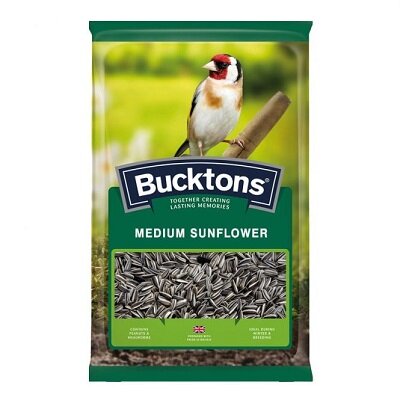 Bucktons Medium Sunflower Bird Feed Seeds 12.75kg