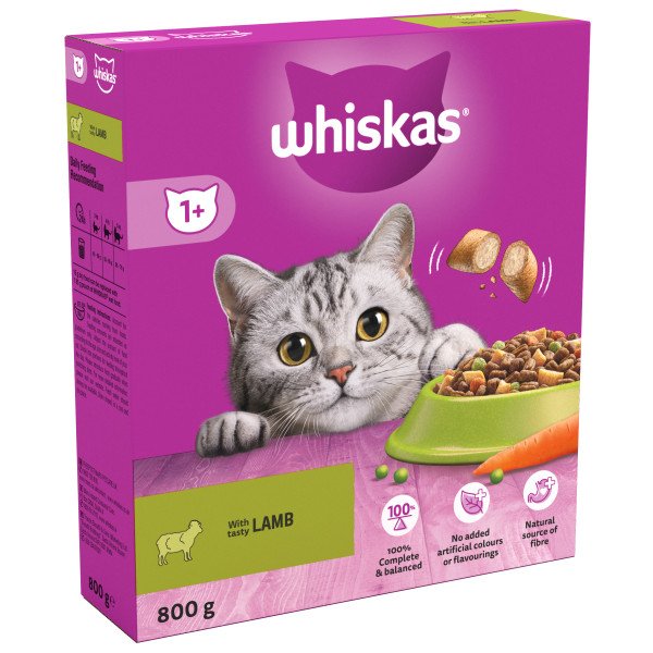 Whiskas Dry 1+ Adult Lamb 5 x 800g