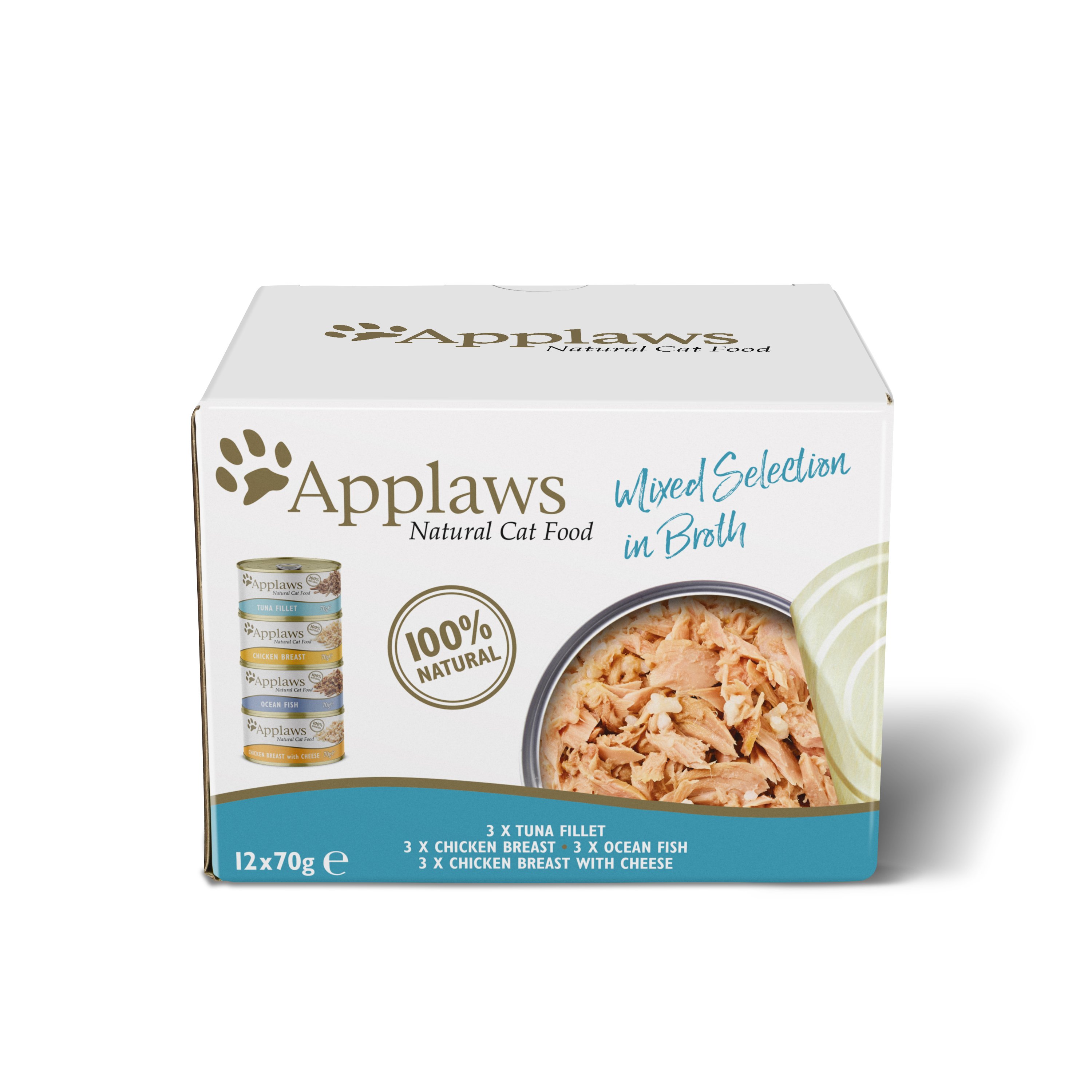 Applaws Cat Mixed Selection in Broth Tins 4 x 12 x 70g